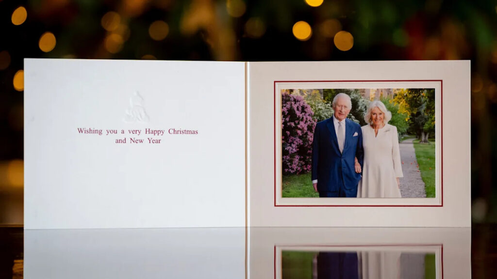 King and Queen’s Christmas card features 20th wedding anniversary portrait