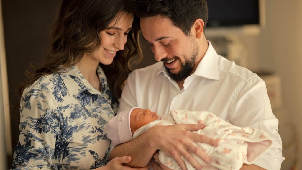Toddler Princess Iman looks so grown up in rare family photo with Princess Rajwa and Crown Prince Hussein of Jordan