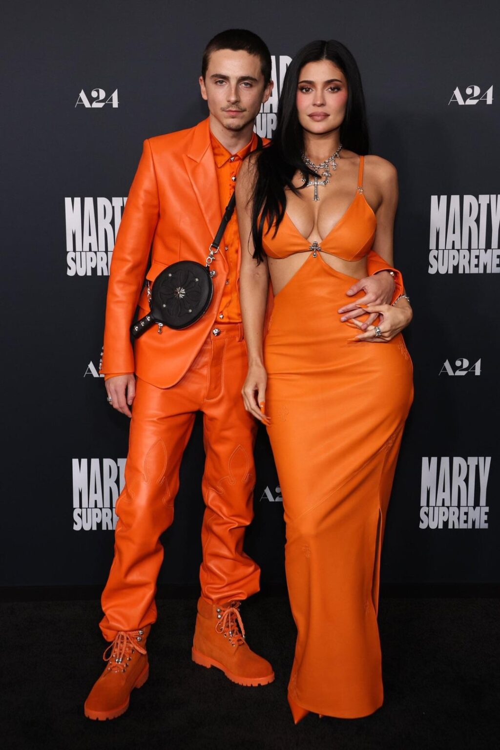 Timothée Chalamet and Kylie Jenner at the "Marty Supreme" in Los Angeles (December 8, 2025)