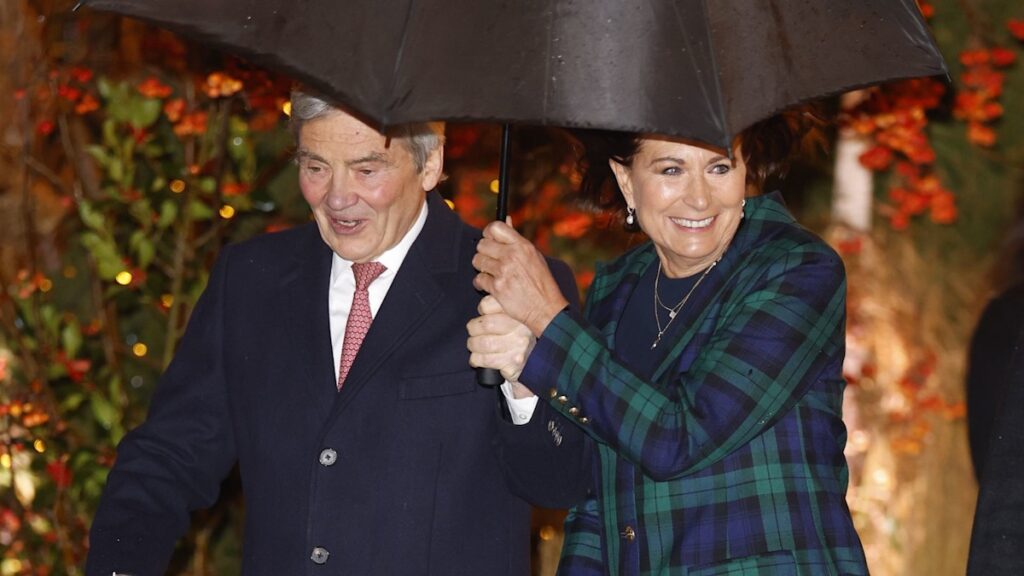 Carole and Michael Middleton put on a united front to support Princess Kate at poignant carol service - best photos