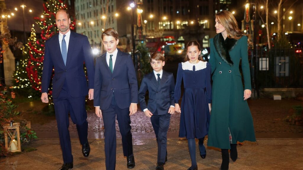 George, Charlotte and Louis join Kate and William at Christmas carol service