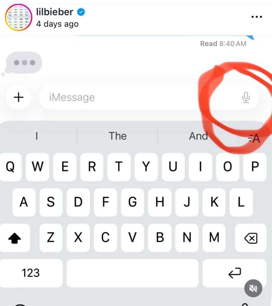 Justin Bieber shares his thoughts on the iMessage dictation button