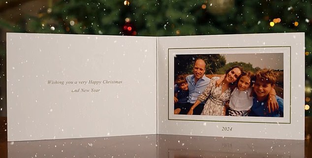 Last year, the Waleses Christmas card image was captured in Norfolk in the summer. The Prince and Princess of Wales smiled proudly alongside their three children, who all donned shorts and t-shirts, while Kate opted for a white, floral-print midi dress
