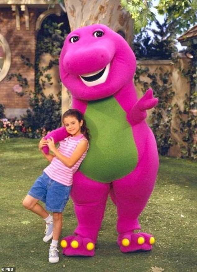 Gomez first burst onto TV screens, at age 10, as Gianna on Barney & Friends (seen above) back in 2002