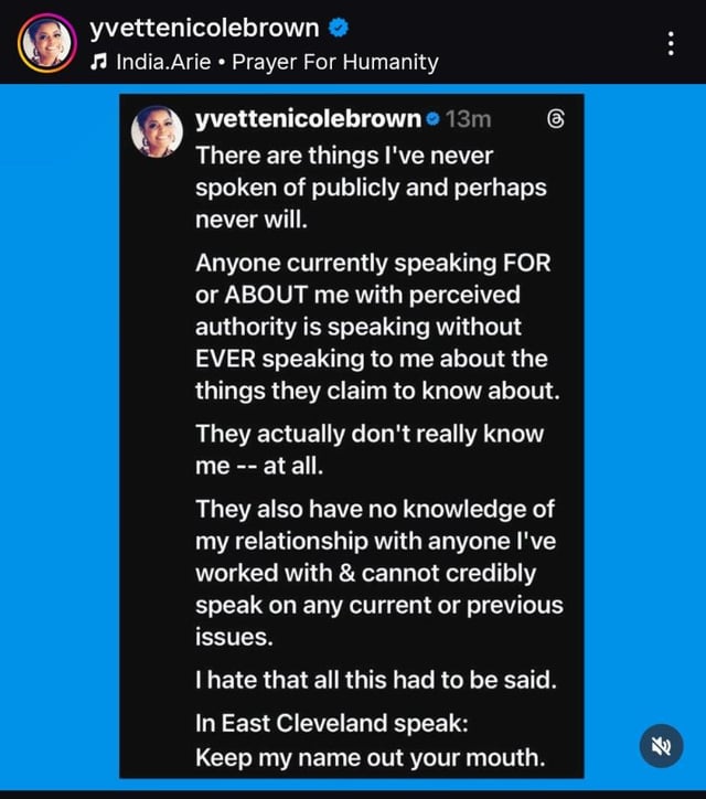 Yvette Nicole Brown released a statement regarding Chevy Chase's use of the n-word while both were cast members of Community