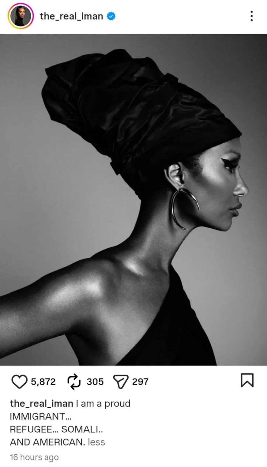 Iman keeping it classy.