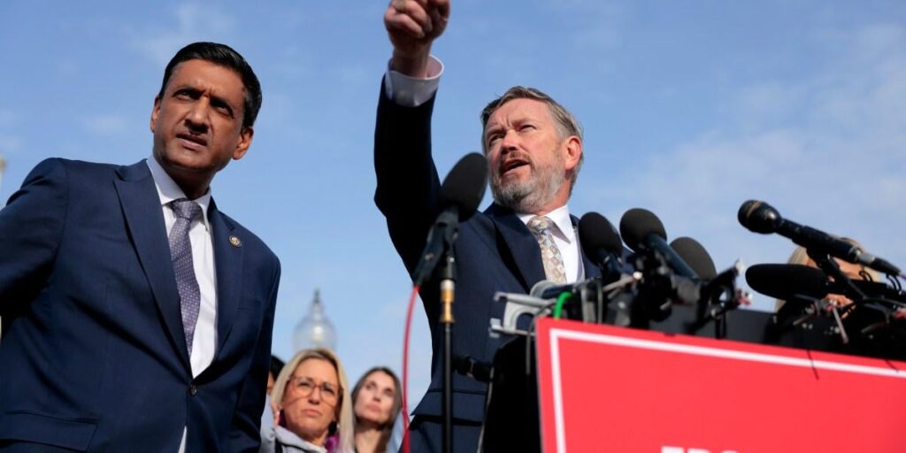 Congressmen who pushed to release Epstein files say massive blackout doesn’t comply with law and start work on drafting articles of impeachment