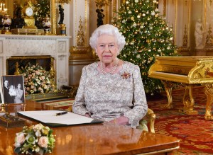 LONDON, UNITED KINGDOM - DECEMBER 24: Queen Elizabeth II poses for a photo after she recorded her annual Christmas Day message, in the White Drawing Room at Buckingham Palace in a picture released on December 24, 2018 in London, United Kingdom. (Photo by John Stillwell - WPA Pool/Getty Images)