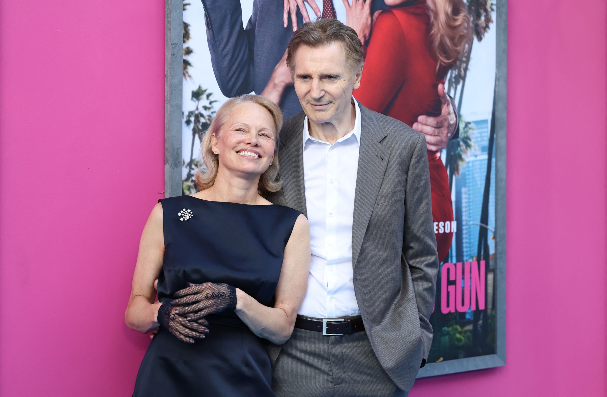 Pamela Anderson confirms she and Liam Neeson dated after filming ‘The Naked Gun’