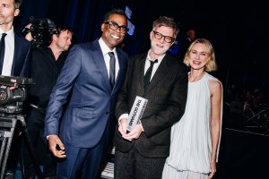 Chris Rock, Paul Thomas Anderson and Naomi Watts at the 2025 Gotham Awards held at Cipriani Wall Street on December 01, 2025 in New York, New York. (Photo by Nina Westervelt/WWD via Getty Images)