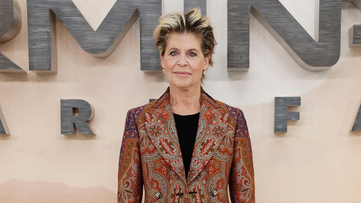 Linda Hamilton on Terminator Dark Fate red carpet