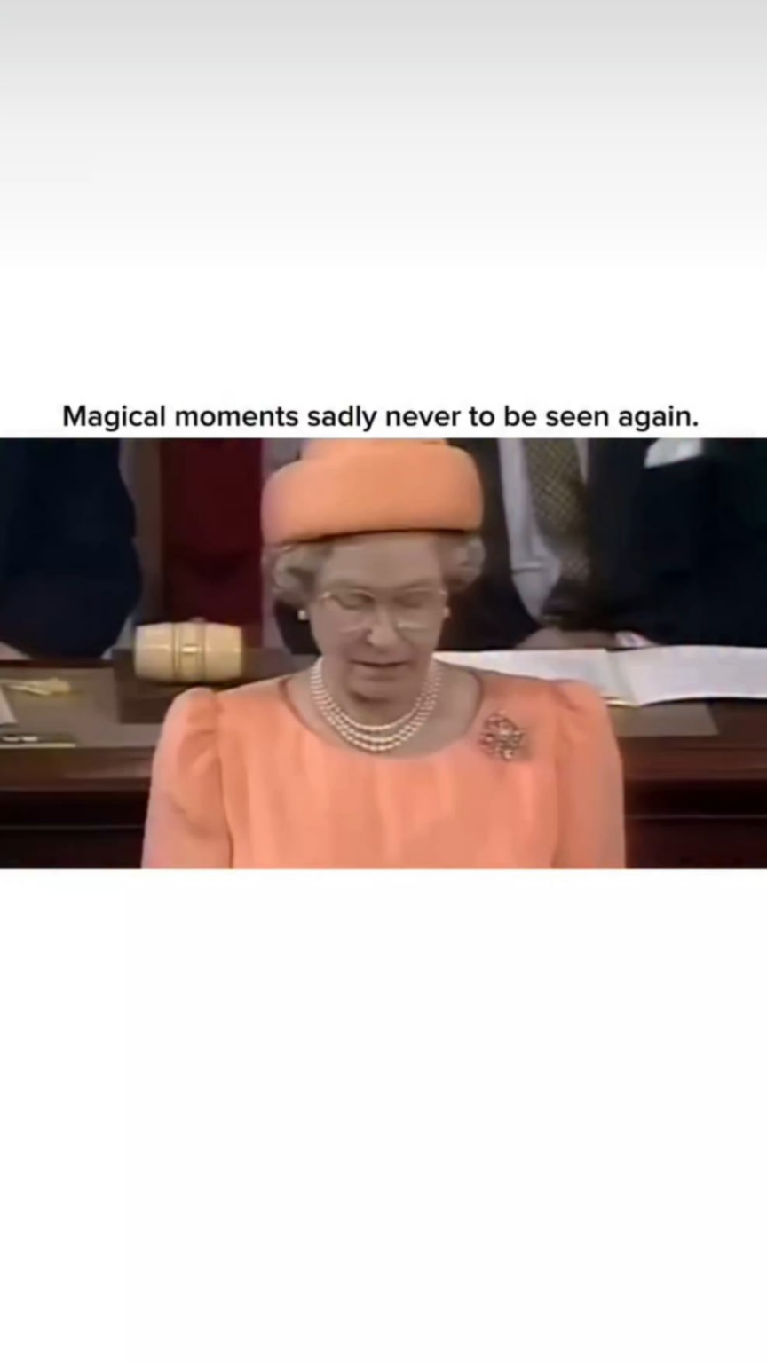 She gave a speech the day before, but the microphone was too high and all that could be seen was her hat
