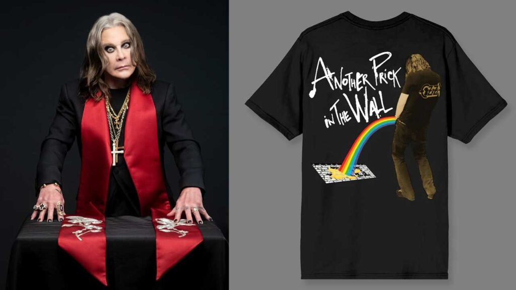 Roger Waters mocked with official Ozzy Osbourne t-shirt Ozzy Osbourne dressed as a vicar, and the