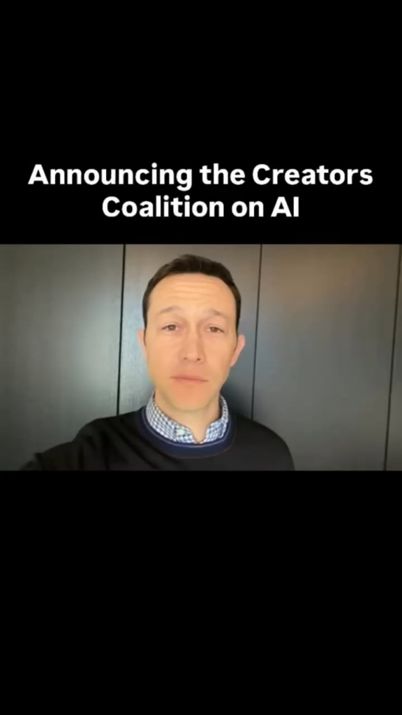 Joseph Gordon-Levitt and Daniel Kwan announce the Creators Coalition on AI (CCAI).