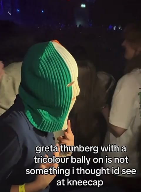 Greta Thunberg was with Kneecap’s Bally last night.
