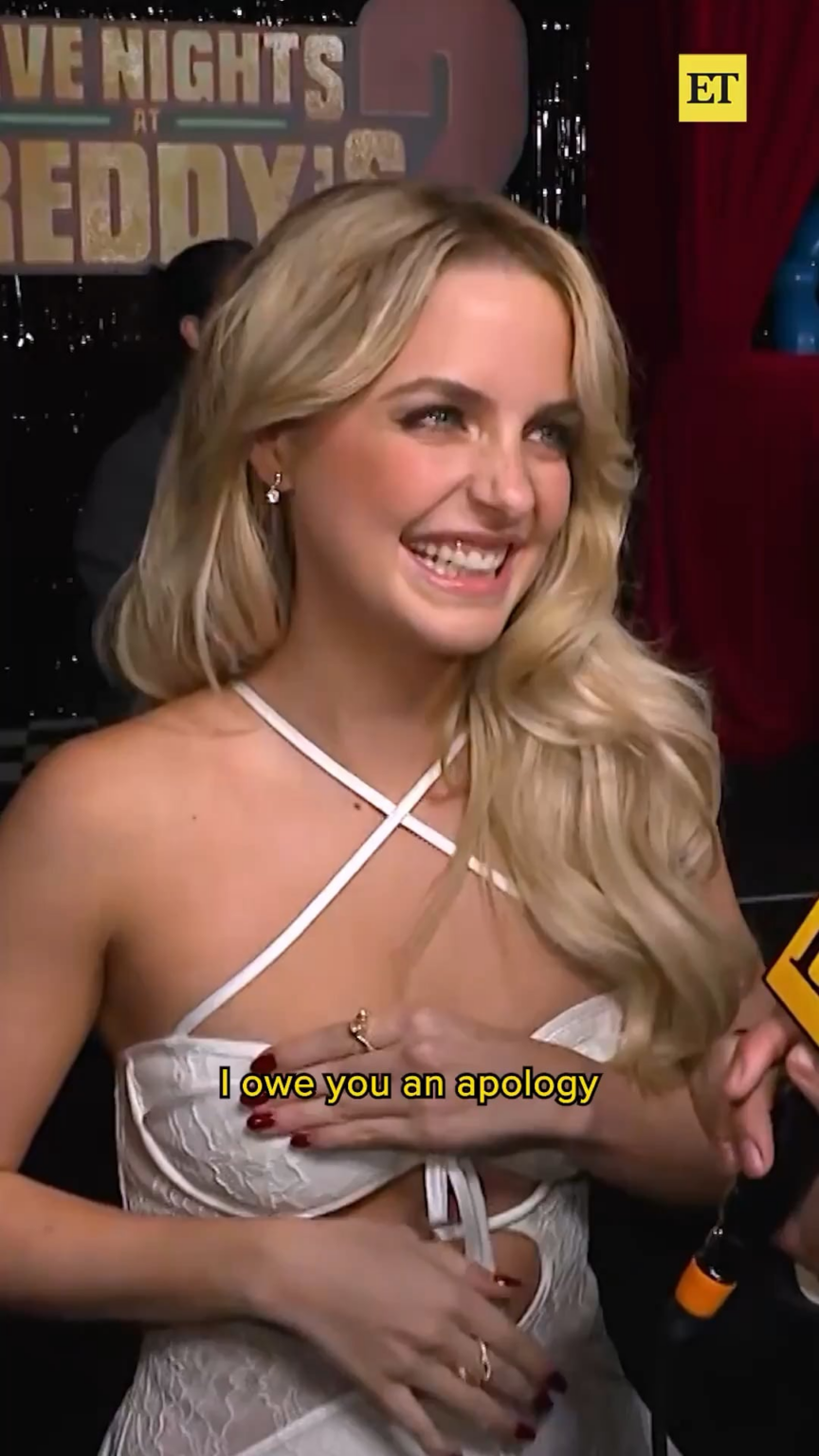 McKenna Grace reacts to her Five nights at Freddy’s co-star Josh Hutcherson being told about her Hunger Games Team Peeta fan-edits on TikTok