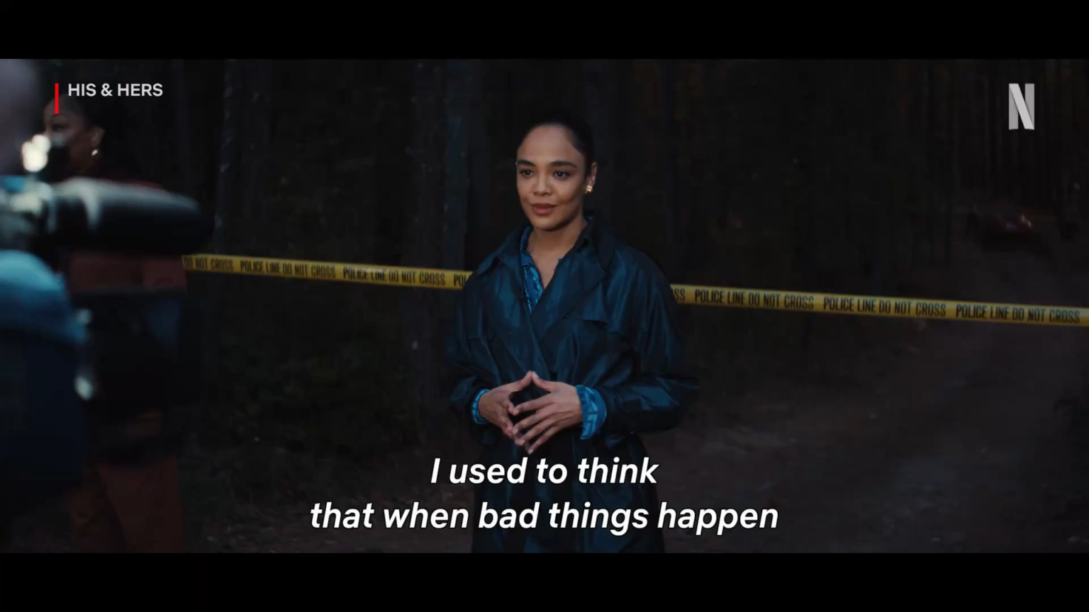 'His & Hers' trailer starring Tessa Thompson and Jon Bernthal, two estranged spouses — one a cop, the other a news reporter — compete to solve a murder case in which each believes the other is a prime suspect, limited series out January 8th