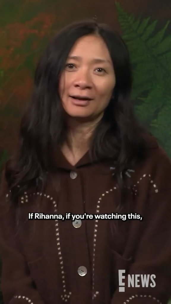 Chloé Zhao asks Rihanna to lower the cost of the rights to "We Found Love" so she can release Hamnet's cast and crew's fully choreographed dances to it