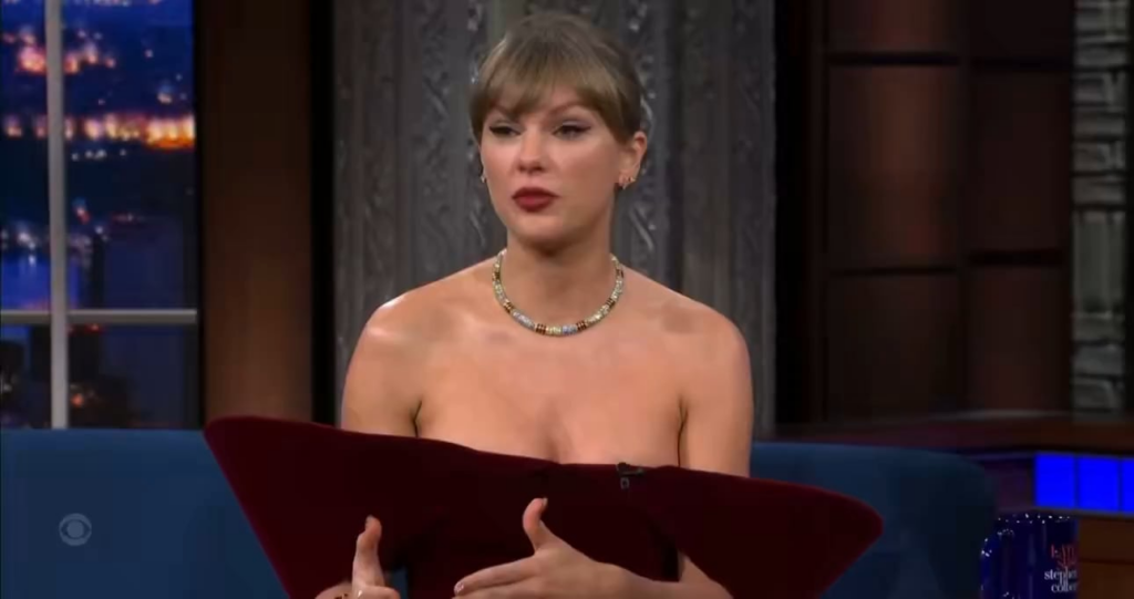 Taylor Swift talks people being tired of her success on Stephen Colbert: “There are corners that are like ‘Give someone else a turn! Can’t you just go away so we can talk about how good you were?’ And I’m like, ‘I don’t want to.’” Taylor Swift talks people being tired of her success on Stephen Colbert: “There are corners that are like ‘Give someone else a turn! Can’t you just go away so we can talk about how good you were?’ And I’m like, ‘I don’t want to.’”