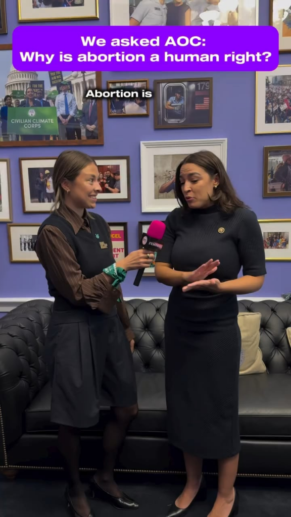 AOC: “Abortion is a human right. It is an international human right. Not just abortion care but also, reproductive care is healthcare… Women & all sorts of people deserve to have control over their lives… The choices that you make, whether to be pregnant/not be pregnant, ultimately belongs to you.”