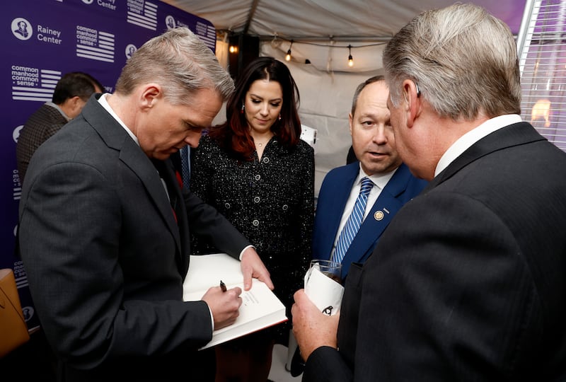 Scott Jennings, Sarah E. Hunt, Marlin Stutzman and Mark Harris attend the Scott Jennings "A Revolution of Common Sense" Book Launch