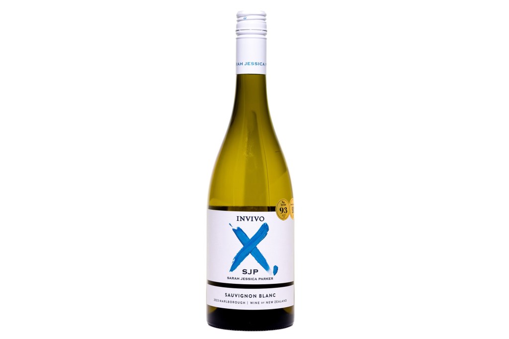 Bottle of SJP Sauvignon Blanc wine.