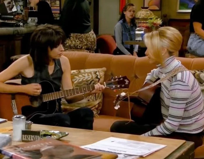 Chrissie Hynde (left) with Lisa Kudrow’s character Phoebe Buffay