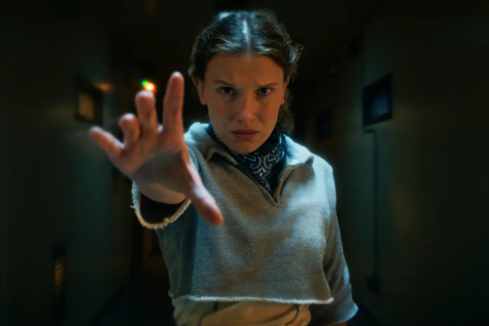 Millie Bobby Brown as Eleven in Stranger Things.