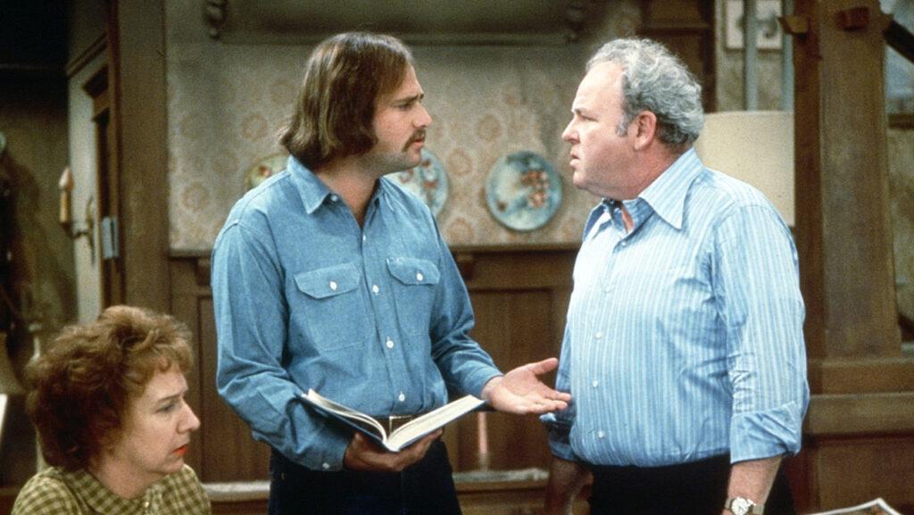 All In The Family, from left: Jean Stapleton, Rob Reiner, Carroll O'Connor, 1971-79.