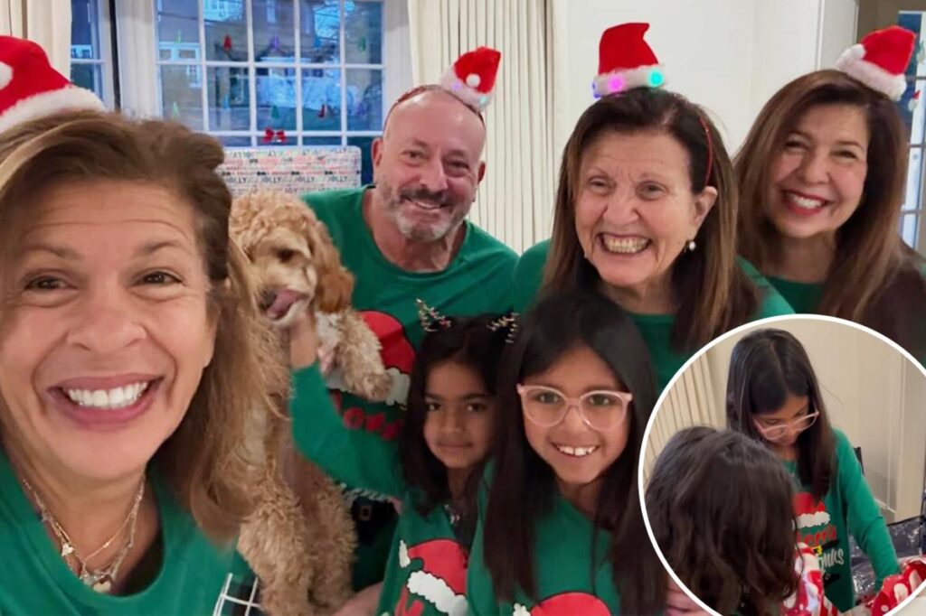 Hoda Kotb celebrates Christmas with daughters, ex Joel Schiffman — matching pajamas and all
