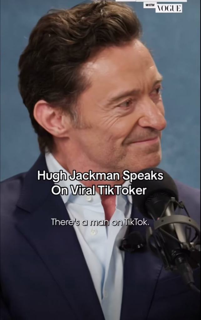 Hugh Jackman asked about Joey Morof doing impersonations of his singing on Tiktok