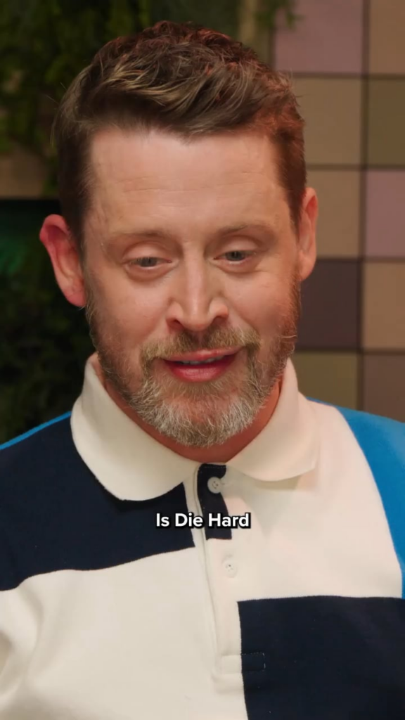 Macaulay Culkin weighs in on whether ‘Die Hard’ is a Christmas movie or not: “No it’s not. It’s based around Christmas, but if it was also St. Patrick’s Day, it would still be—it would work.”