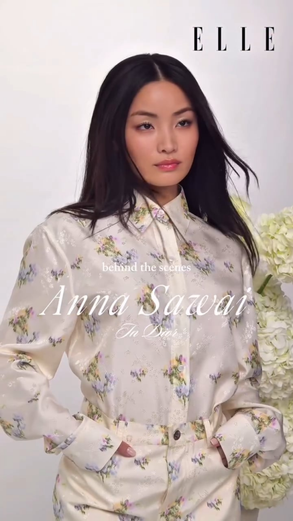 Behind the scenes of Anna Sawai for Elle Japan