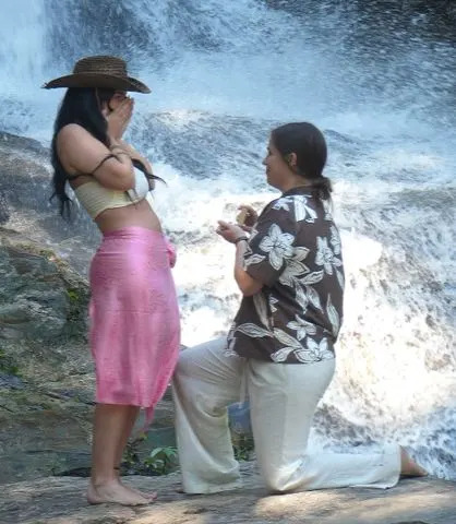 Ally Bross/Instagram  Mack Fitzgerald proposing to Ally Bross