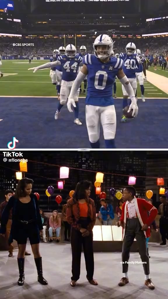 Indianapolis Colts player Cam Bynum does the Urkel