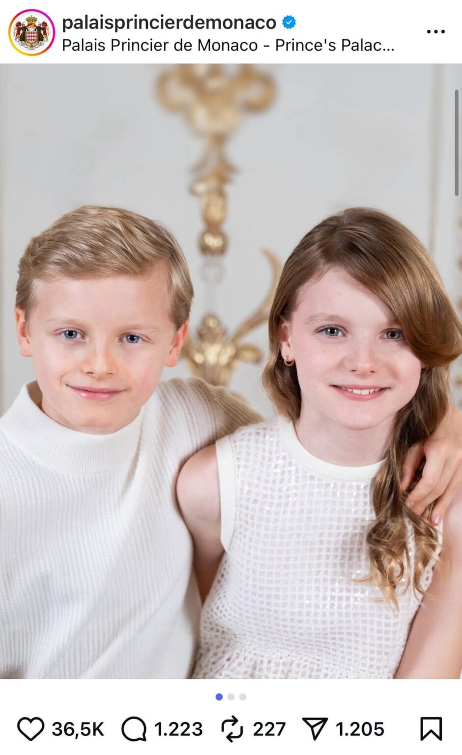 Monaco’s Prince Jacques and Princess Gabriella turned 11 yesterday and the Palace released birthday portraits