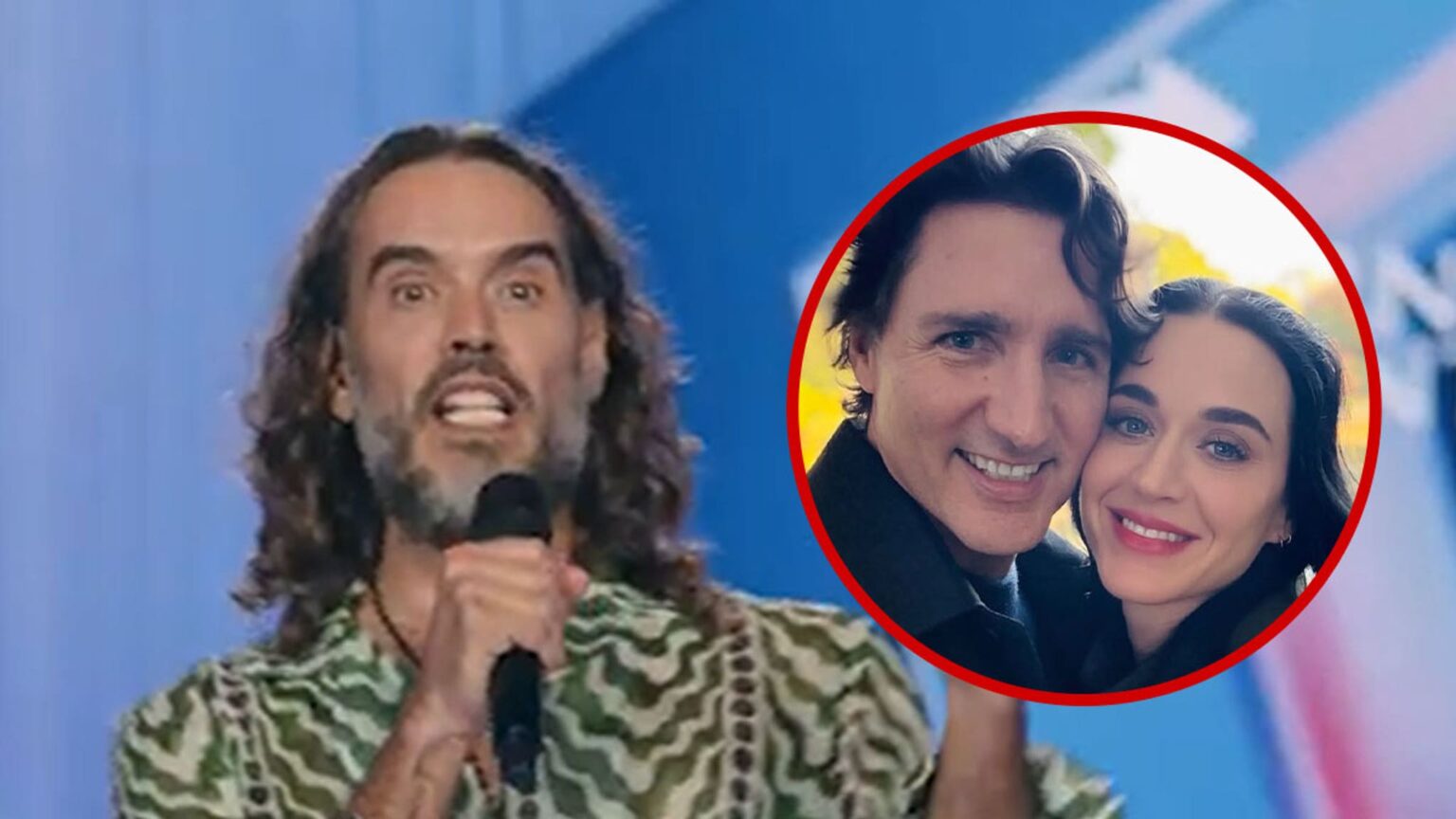 Russell Brand Slams Katy Perry's Relationship With Justin Trudeau on Video