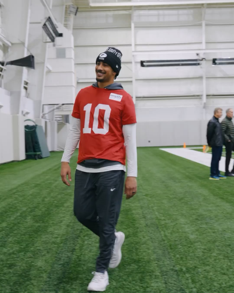 Packers quarterback Jordan Love, and husband of Volleyball player Ronika Stone, fulfills a “Make A Wish” wish