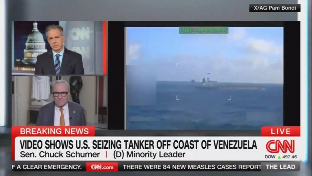 Chuck Schumer won't say if he opposes regime change in Venezuela.