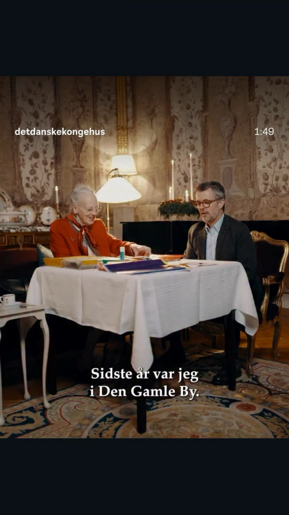 Frederik and Margrethe crafting Christmas hearts together 🎄♥️