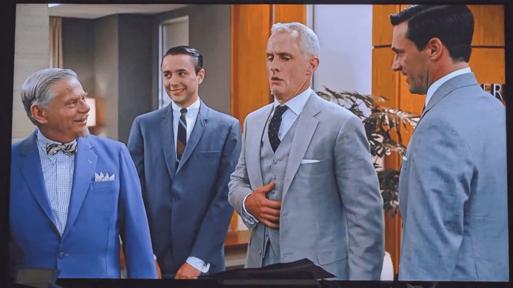 HBOMax just released a "4K remastered" version of MAD MEN for streaming, but during an infamous scene where Roger (John Slattery) upchucks oysters they accidentally left in the crew working the vomit machine