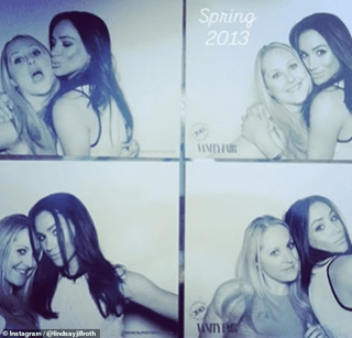 Meghan's friend Lindsay Roth (who appears on the Christmas special) posts throwback photobooth pics of her and Meghan from 2013