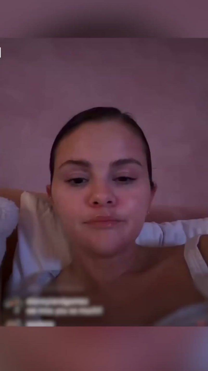 Selena Gomez responds to a question about her voice change on Instagram Live.