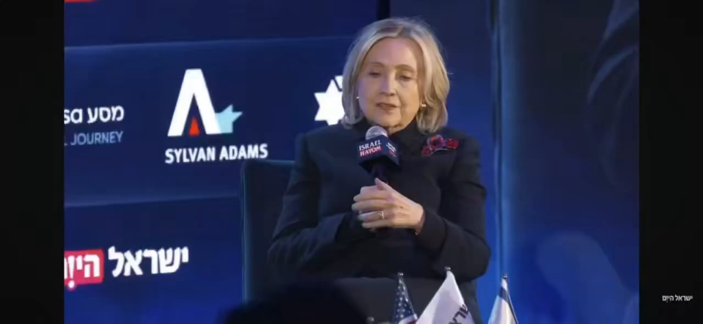 At Israel Hayom, Hillary Clinton blames TikTok and “totally made up” videos for young people’s views on Israel and Palestine. She says social media influenced “not just the usual suspects” but also “young Jewish Americans who don’t know the history and don’t understand.”