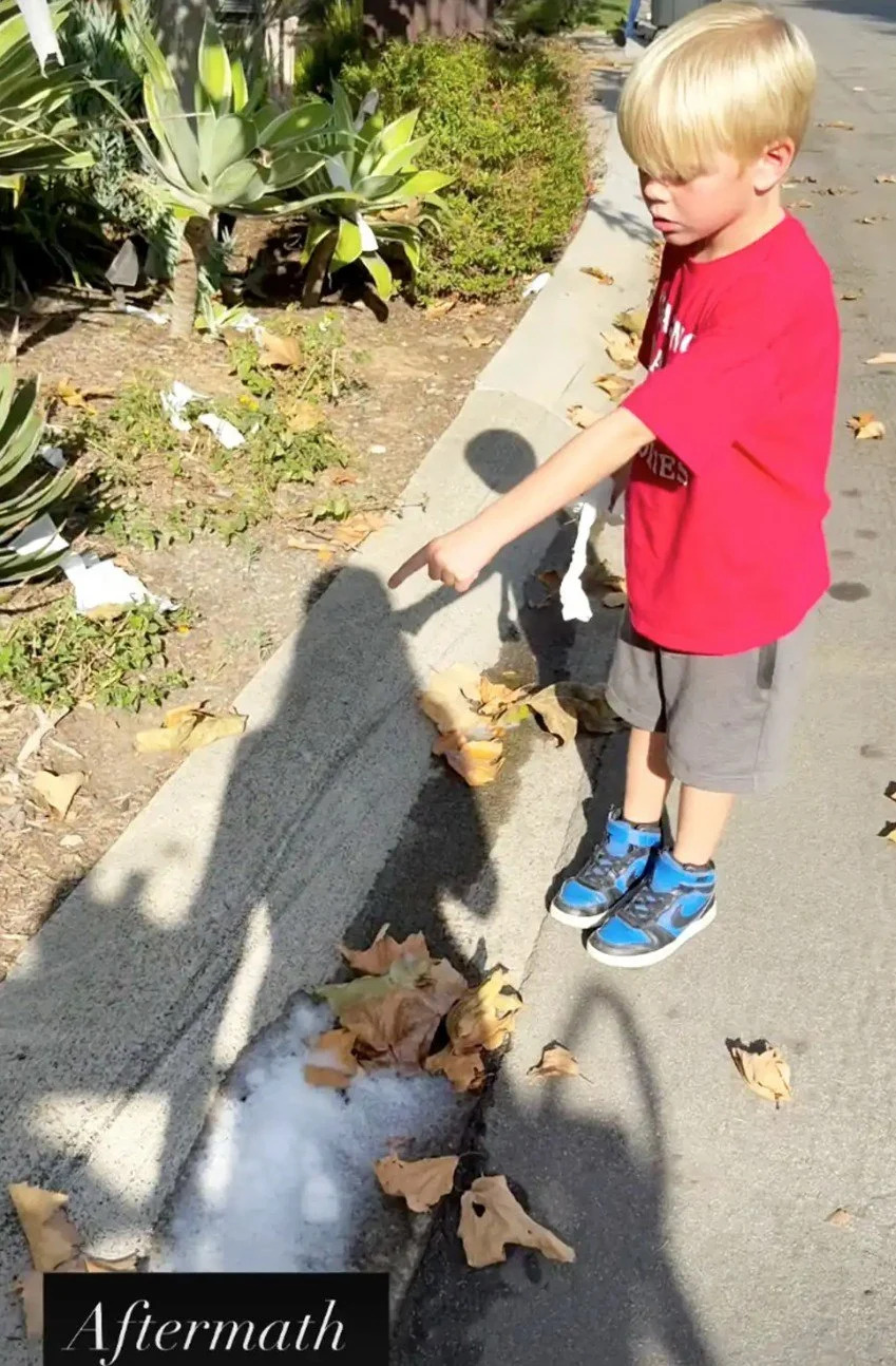She shared that mystery pranksters had tossed toilet paper all over the facade of her Newport Beach, CA, dwelling, leaving behind a mess for her and son Hudson, whom she shares with her ex-husband Ant Anstead, to clean up. <span class="image-credit">(christinahaack/Instagram)</span>