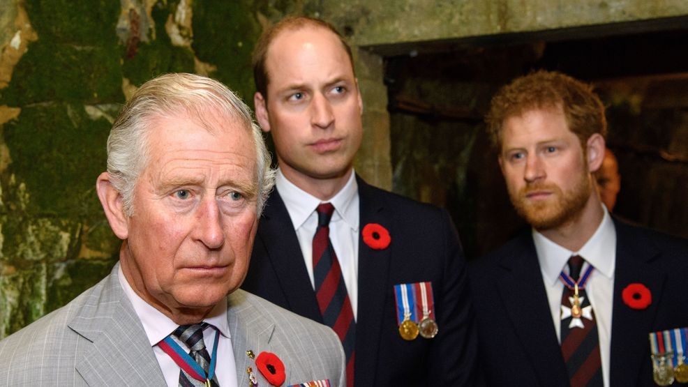 Prince Charles, Prince of Wales, Prince William, Duke of Cambridge and Prince Harry (Photo by Tim Rooke - Pool/Getty Images)