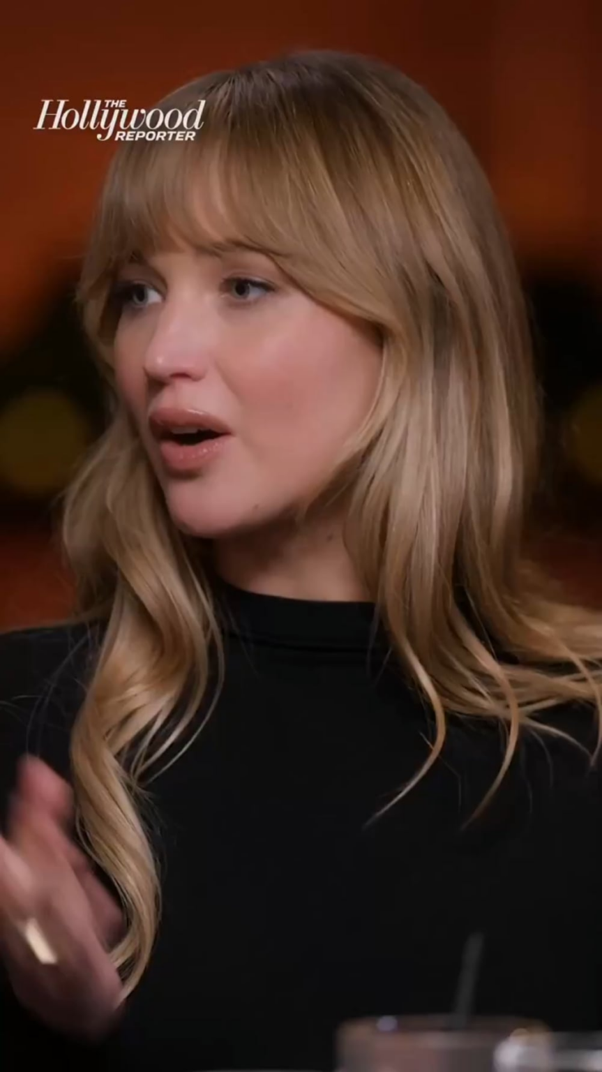 Jennifer Lawrence opens up about filming a nude scene on the first day of shooting Die My Love during THR's Actress Roundtable