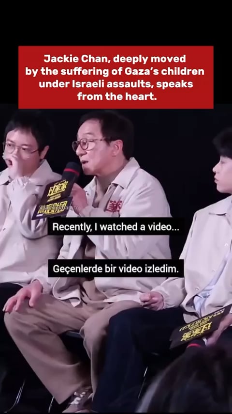 Jackie Chan on growing old as a form of happiness, tying lesson to children of Gaza