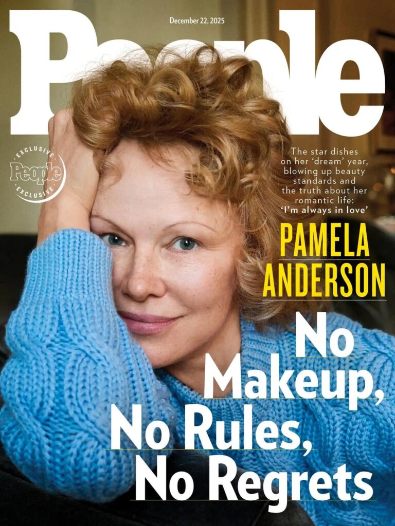 Pamela Anderson on the cover of People Magazine (December 2025)