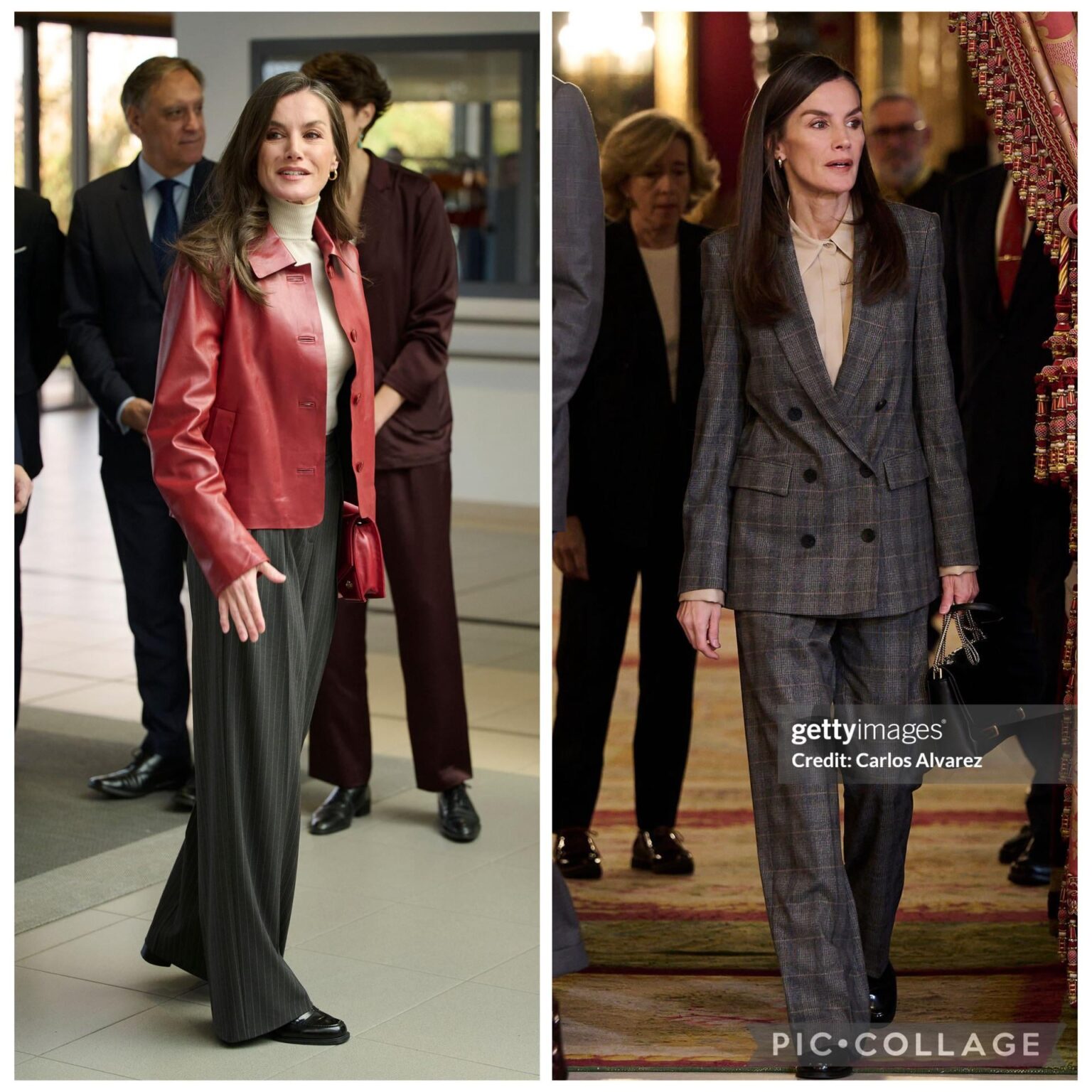 Letizia stunning in tailored trousers recently